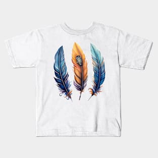 A Collection of Pretty Feathers Kids T-Shirt